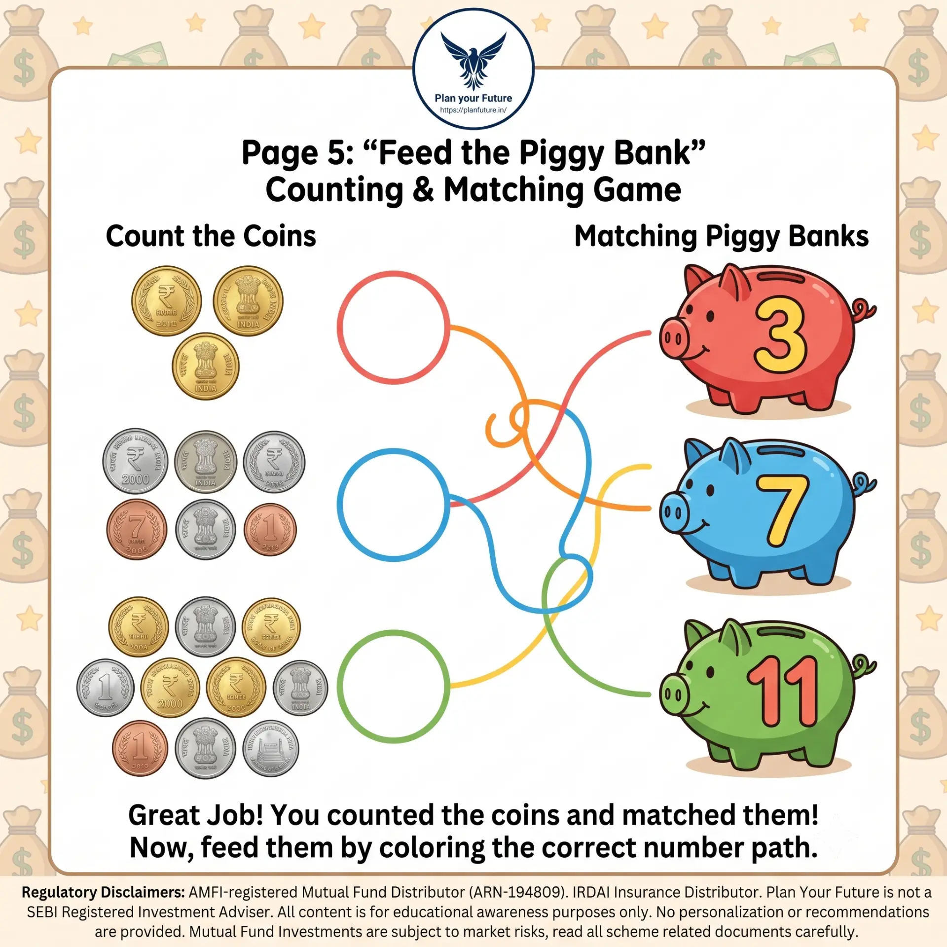 Page 5 — Feed the piggy bank — My First Money Adventure